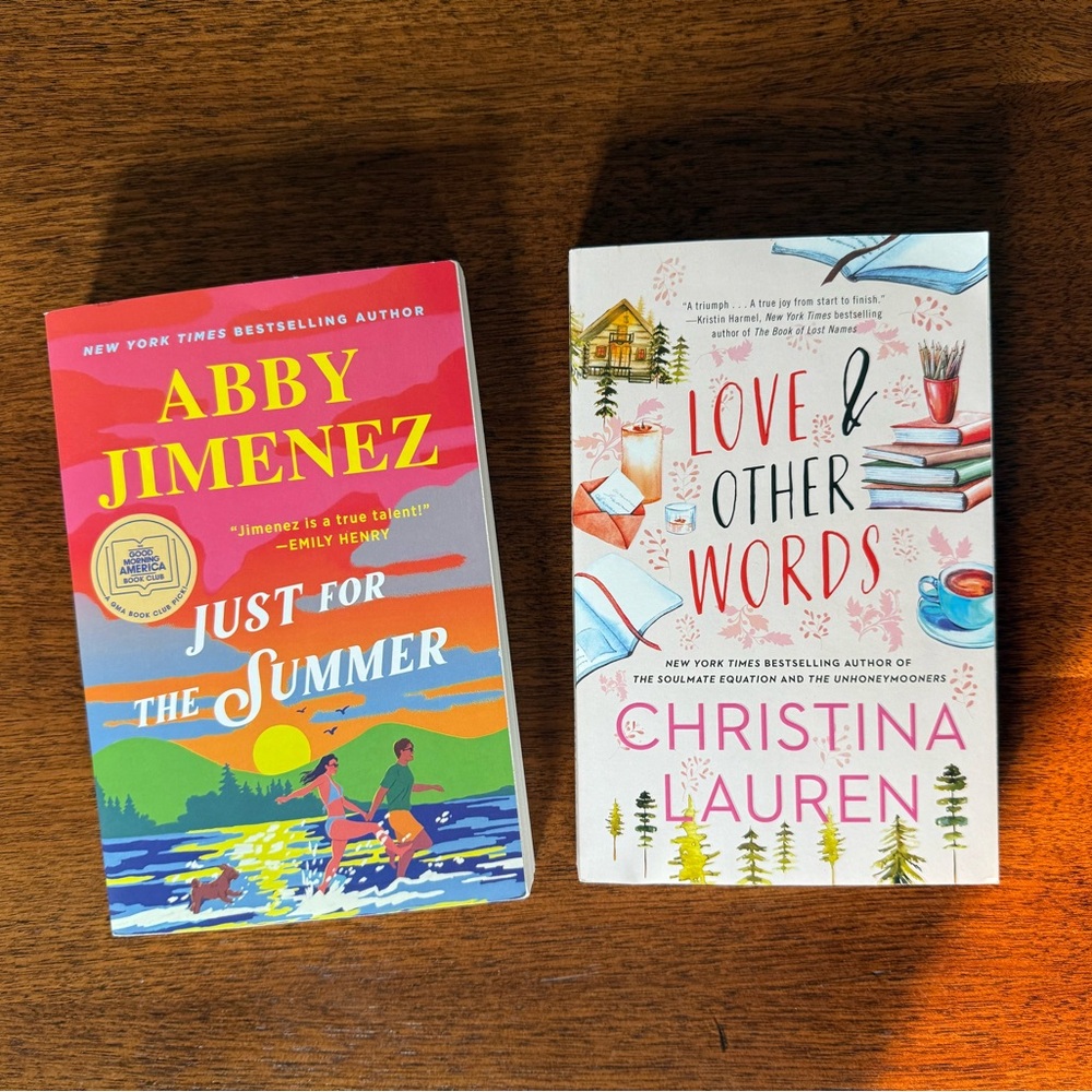 Colorful Book Set: Just for the Summer & Love and Other Words